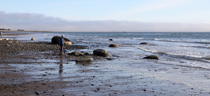 Ann at Conrad's Beach on Christmas Day